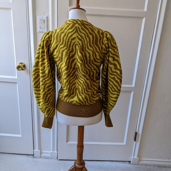 Ulla Johnson cropped zebra print sweater size petite - Picture 6 of 9